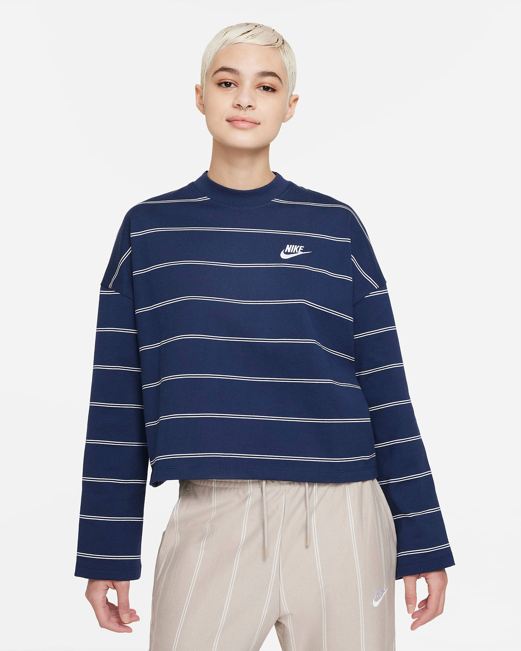 blue nike long sleeve t shirt