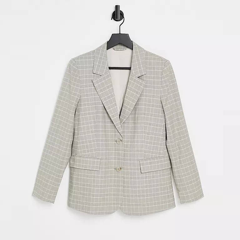 & Other Stories Check Print Blazer