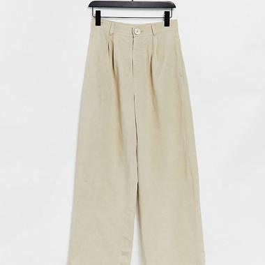 & Other Stories Ecovero Linen Wide Leg Trousers