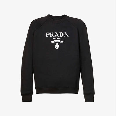 Prada Brand-Print Oversized Cotton-Jersey Sweatshirt