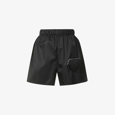 Prada Re-Nylon High-Rise Recycled Shell Shorts