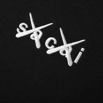 sacai x KAWS Embroidered Hoodie Black Detail