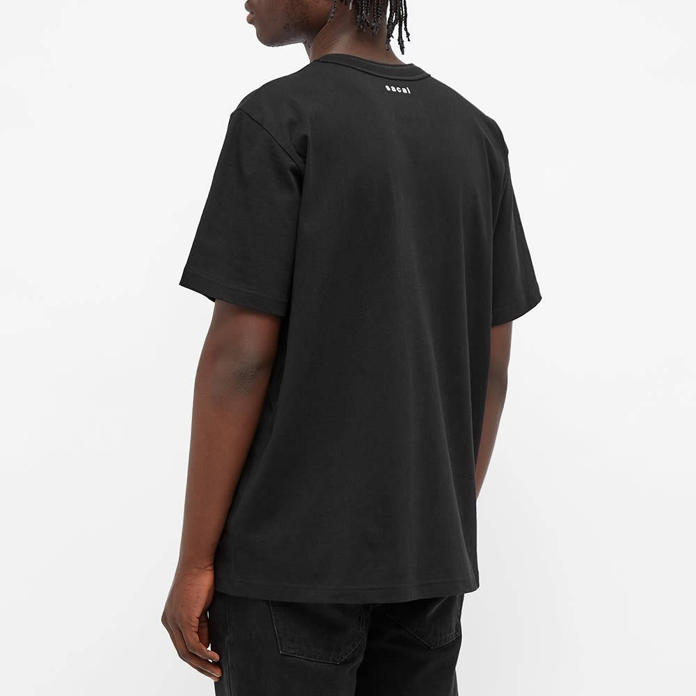 sacai x KAWS Embroidered T-Shirt Black | Where To Buy | The