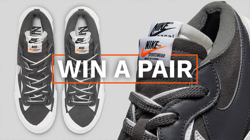 Win the sacai x Nike Blazer Low "Iron Grey" With Mr Porter!