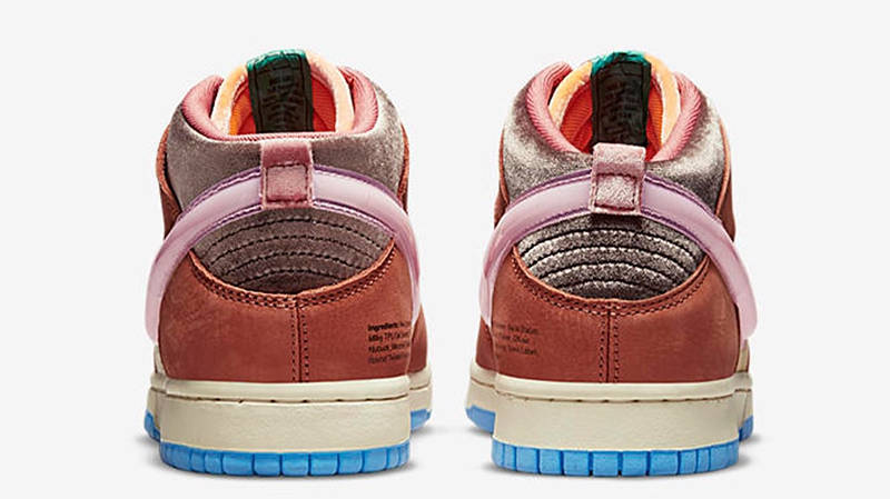 Social Status x Nike Dunk Mid Canvas Burnt Brown Back