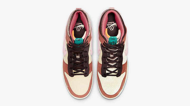Social Status x Nike Dunk Mid Canvas Burnt Brown Top