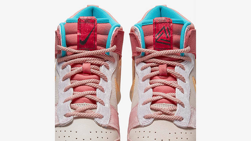 Social Status x Nike Dunk Mid Soft Pink Coconut Milk Detail
