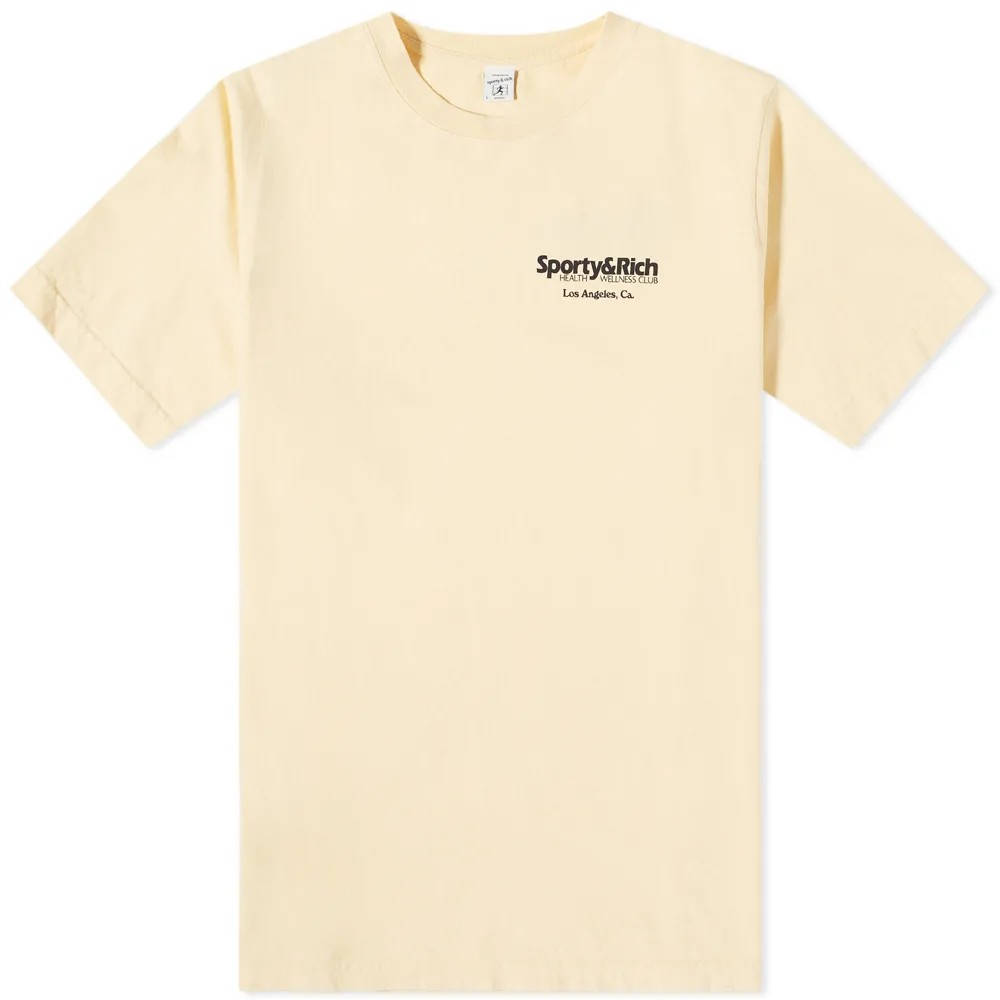 Sporty & Rich Wellness Club La T-Shirt - Banana Cream | The Sole Supplier