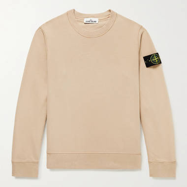 Stone Island Logo-Appliqued Cotton-Jersey Sweatshirt