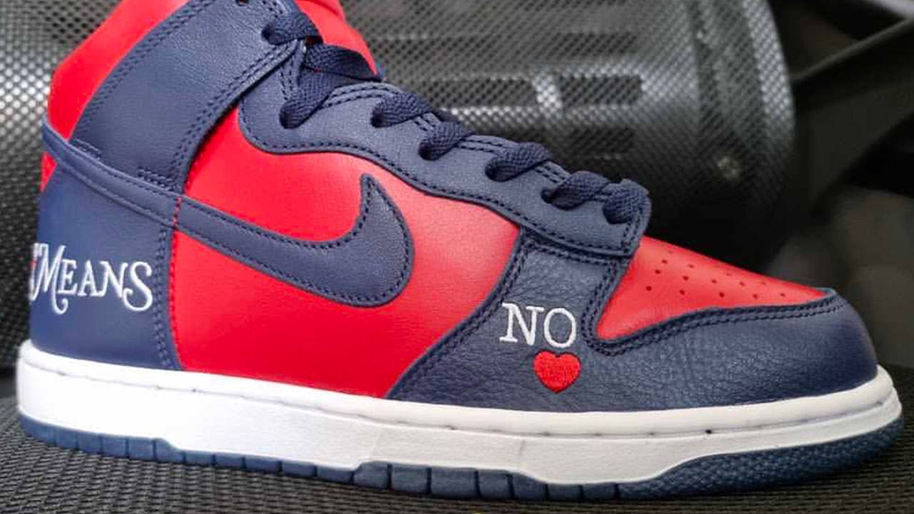 The Supreme x Nike SB Dunk High "By Any Means" Surfaces in an Alternate Colourway