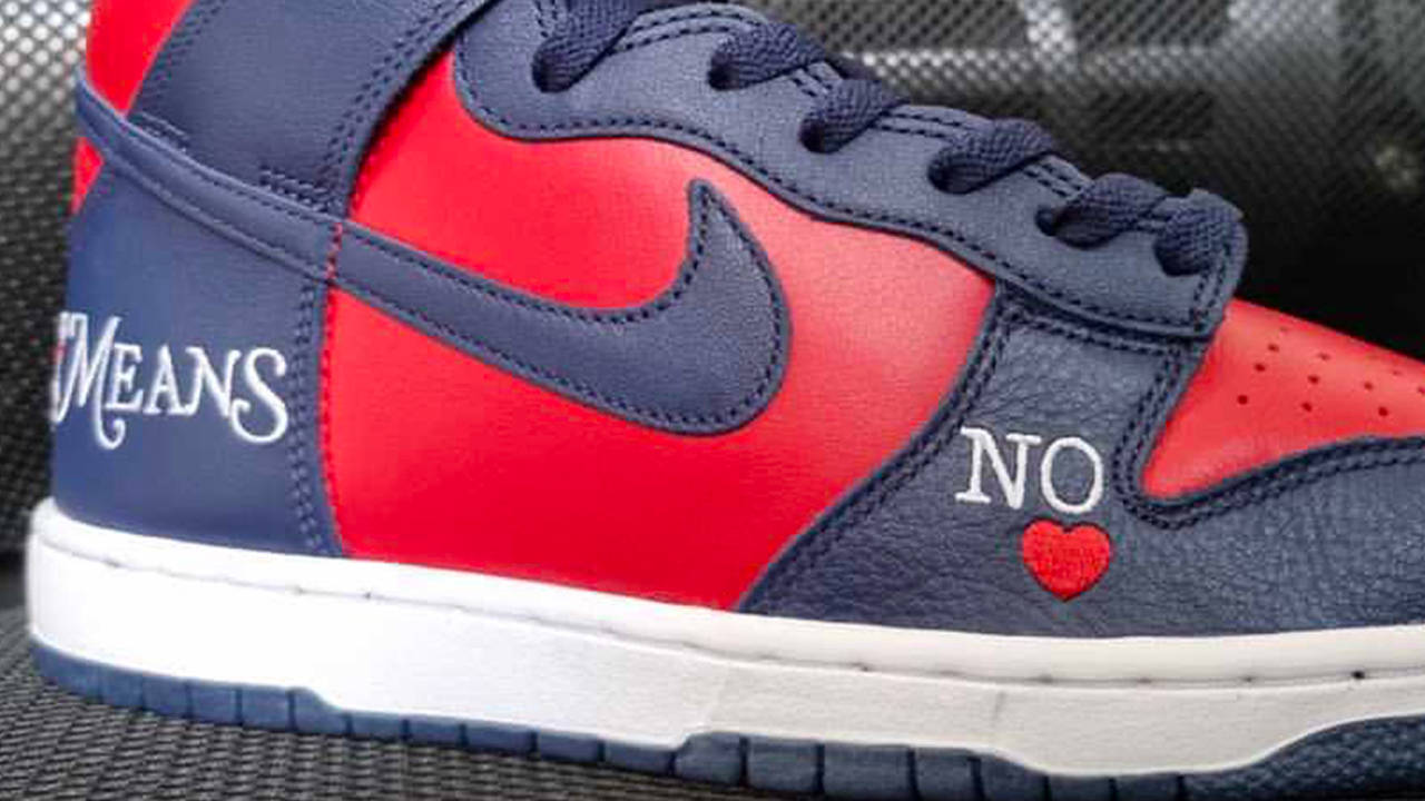 The Supreme x Nike SB Dunk High "By Any Means" Surfaces in an Alternate Colourway