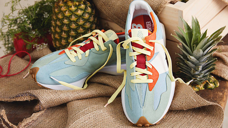 Todd Snyder x New Balance MS327 Farmers Market Pineapple lifestyle