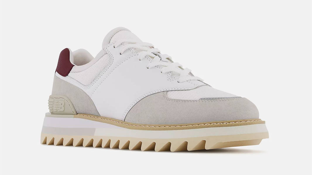 Tokyo Design Studio x New Balance 574 White Burgundy Front