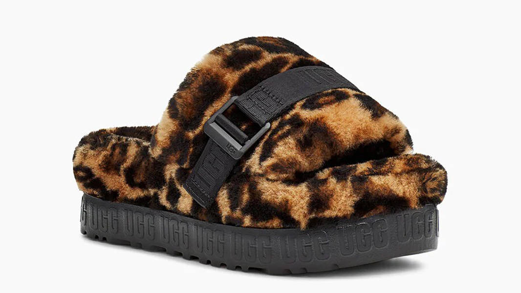 UGG Fluffita Panther Print Slide Butterscotch