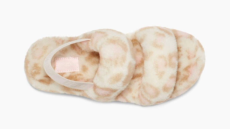 UGG Oh Yeah Panther Print Slide White