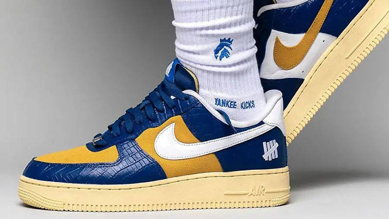undefeated air force 1 blue croc