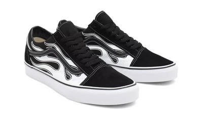 flame black vans