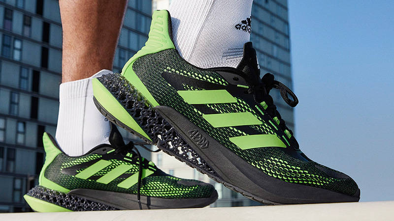 adidas 4DFWD Pulse Signal Green Black Q46451 on foot side