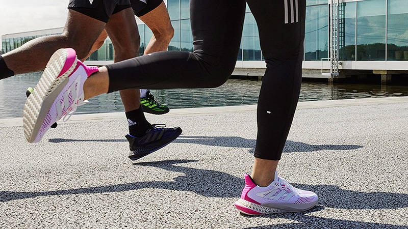 adidas 4DFWD Pulse White Pink Q46225 on foot back