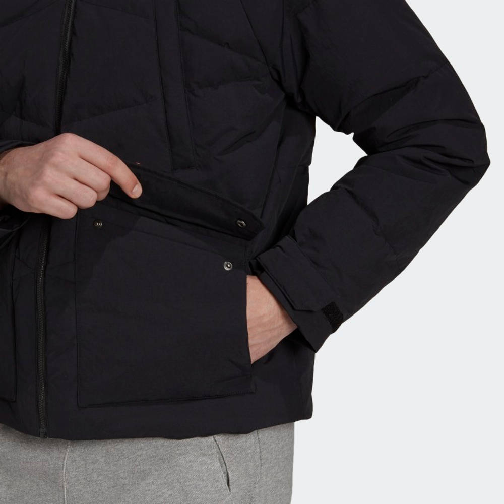 adidas Big Baffle Down Jacket - Black | The Sole Supplier