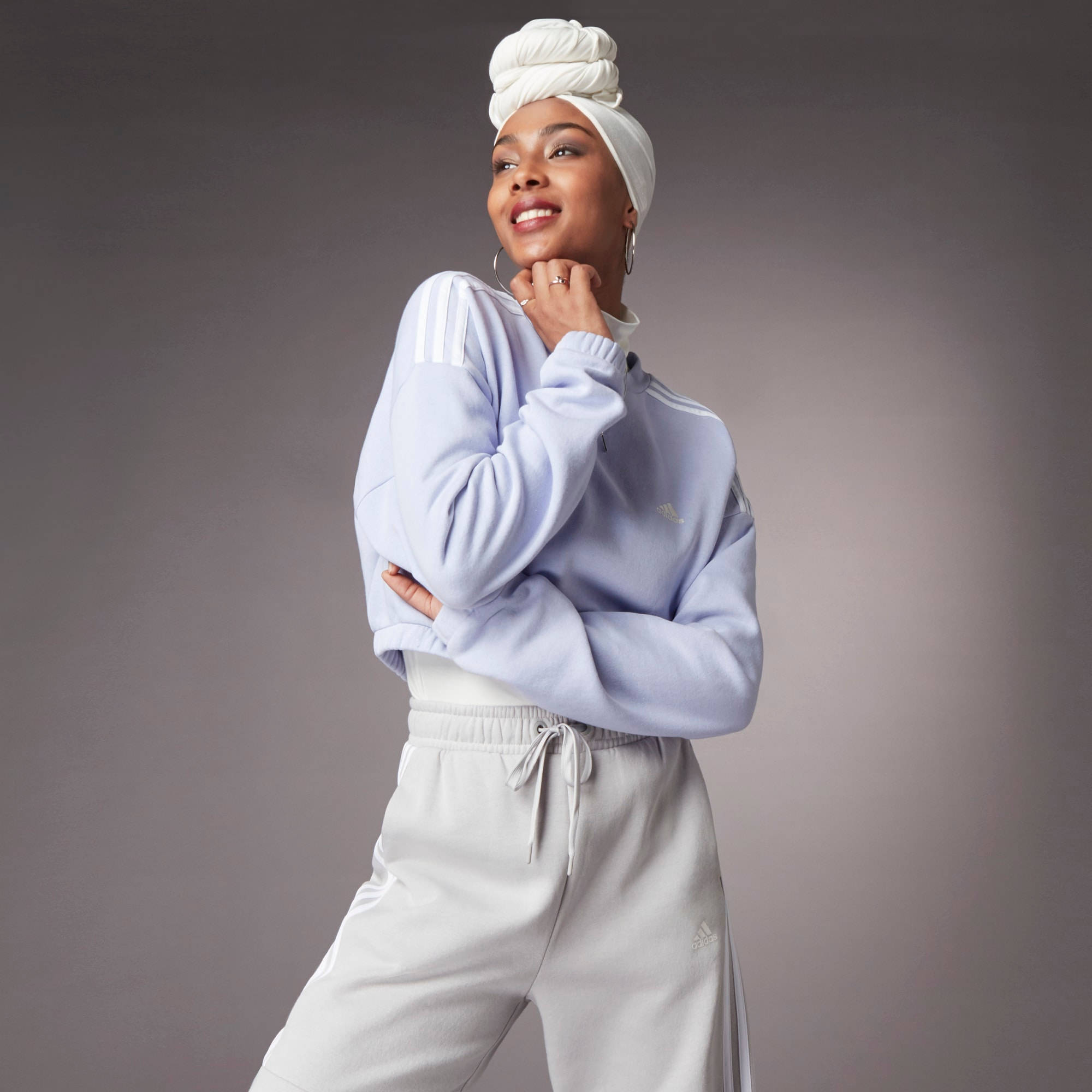 adidas Hyperglam Crop Crew Sweatshirt