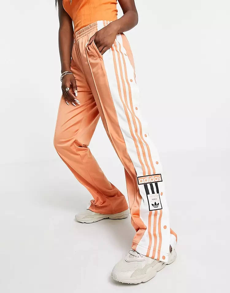 adidas Originals Adicolor Side Logo Track Pants - Orange | The Sole ...