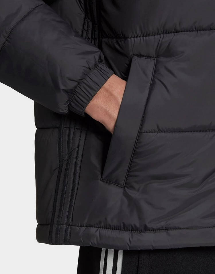 adidas Padded Hooded Puffer Jacket Black Detail 2