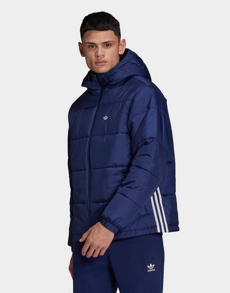 adidas Padded Hooded Puffer Jacket Blue