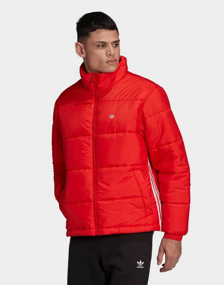 adidas Padded Stand-Up Collar Puffer Jacket Red