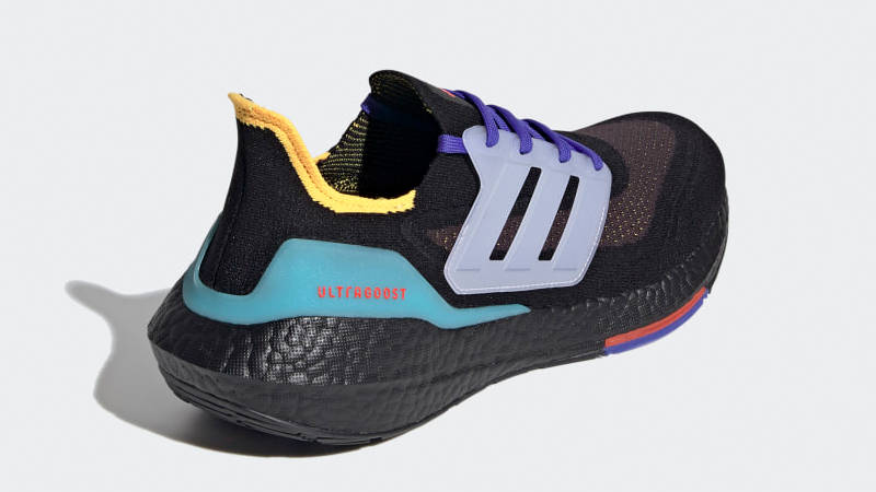 adidas Ultra Boost 21 Black Pulse Aqua Back