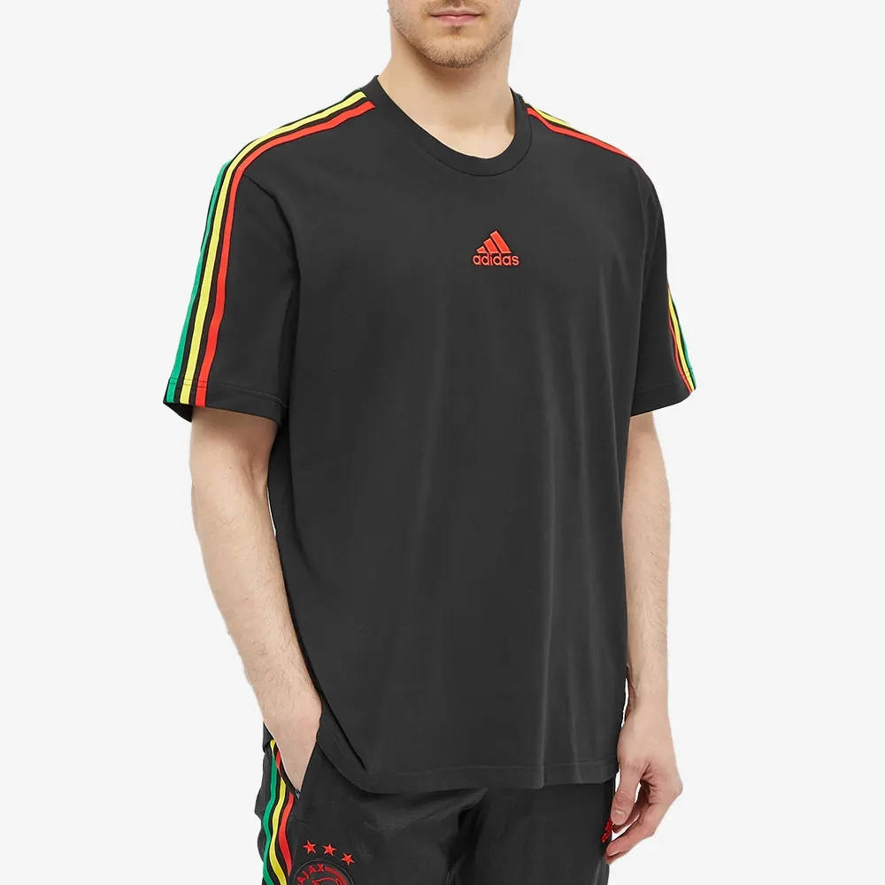 AFC Ajax x adidas Icon T-Shirt - Black | The Sole Supplier