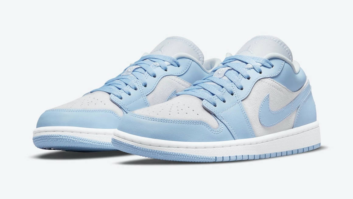 Official Images Of The Air Jordan 1 Low Grey University Blue Are Live The Sole Supplier