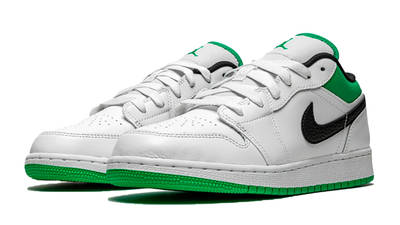 air jordan 1 low white black stadium green