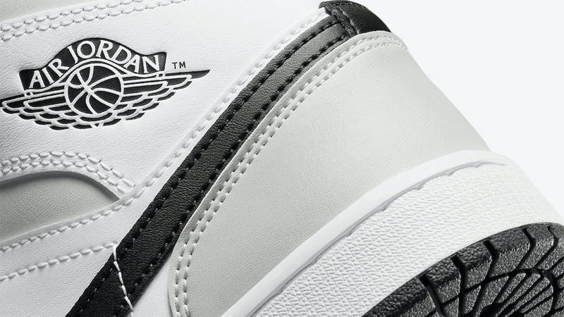 Air Jordan 1 Mid Light Smoke Grey Closeup