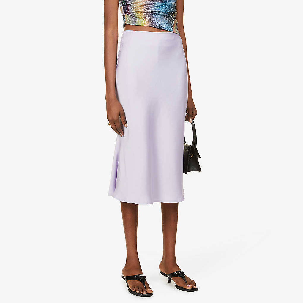 Amy Lynn Satin Midi Skirt
