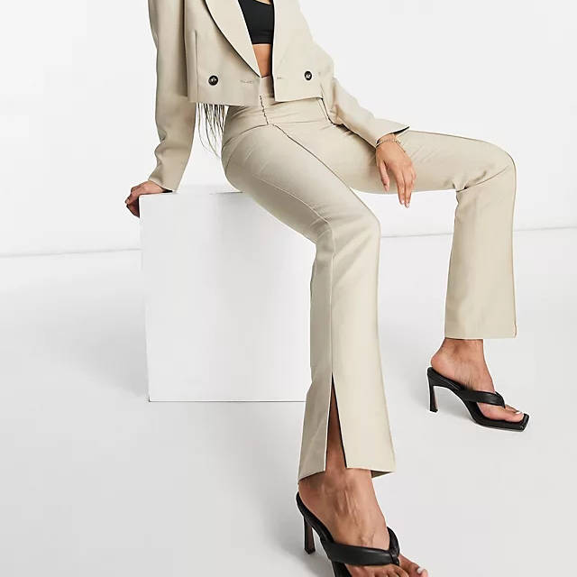 ASOS DESIGN Mansy Suit Skinny Split Side Trouser