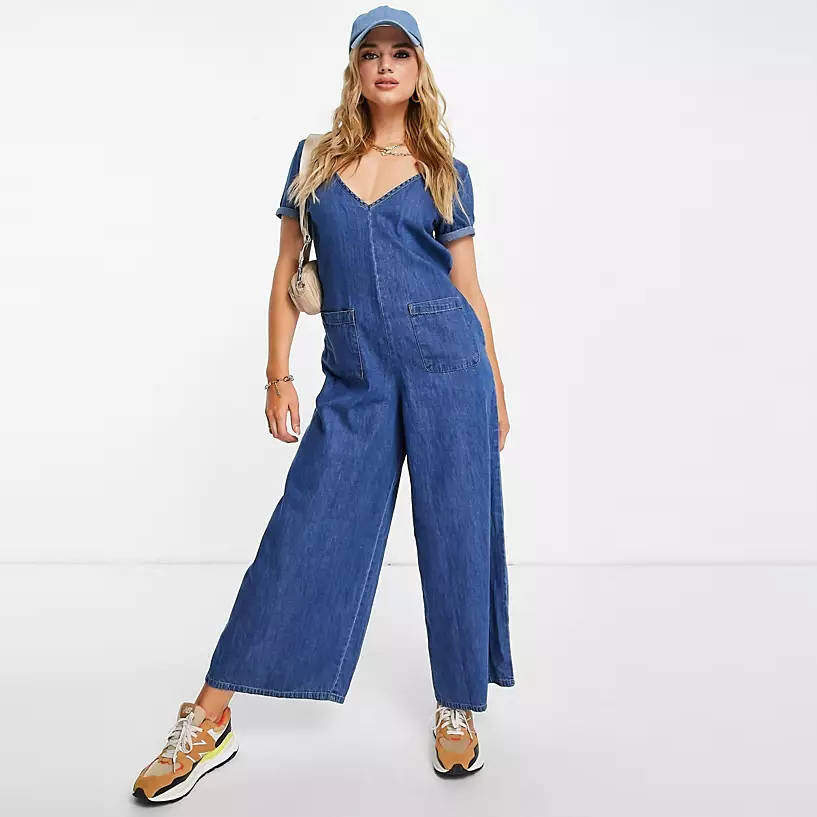 ASOS DESIGN Soft Denim Jumpsuit