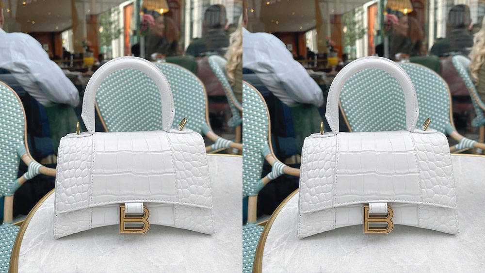 Balenciaga bag white croc