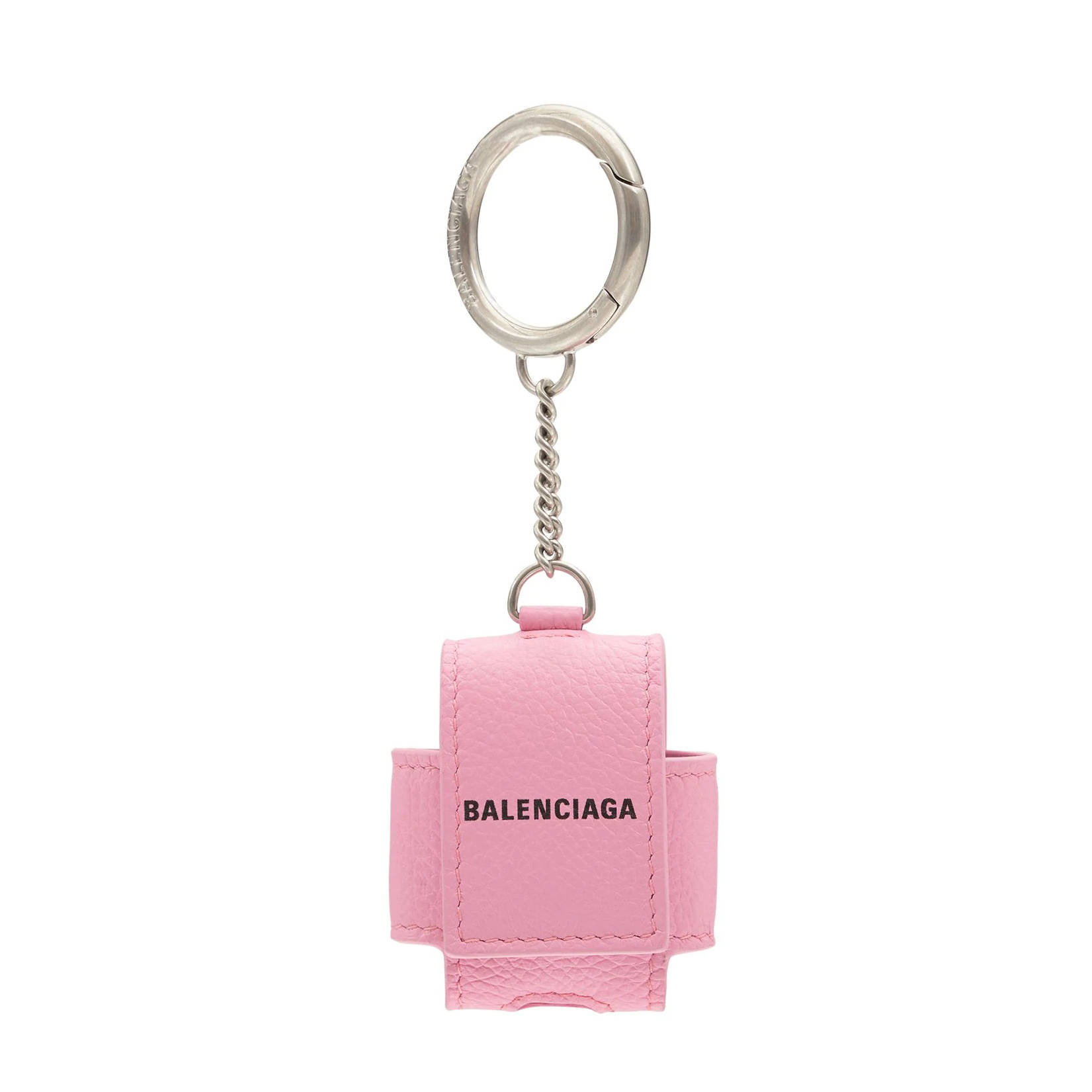 Balenciaga Logo Leather Airpod Holder