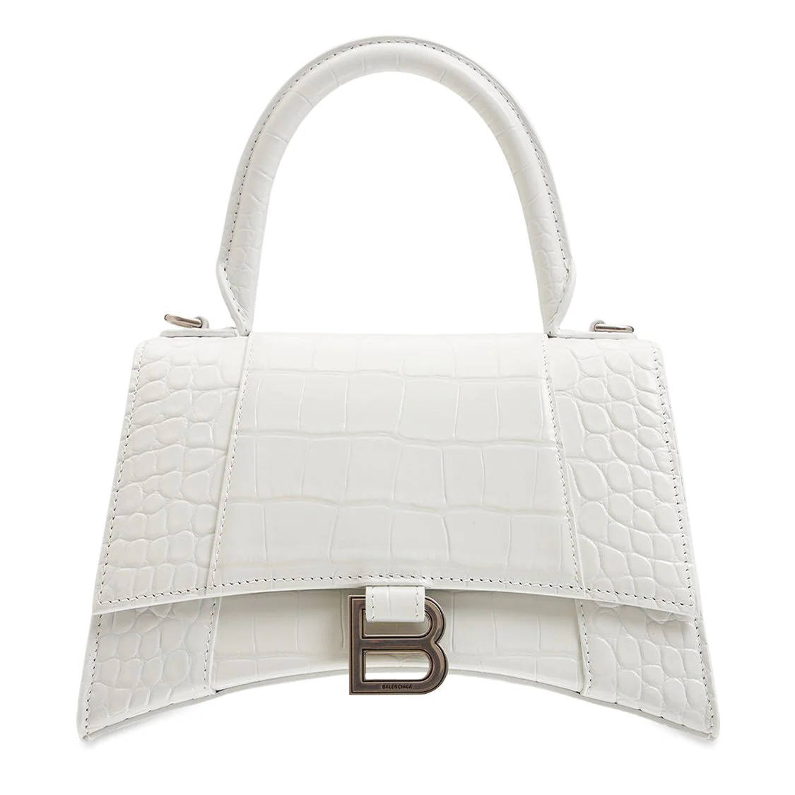Balenciaga Small Hourglass Embossed Leather Bag