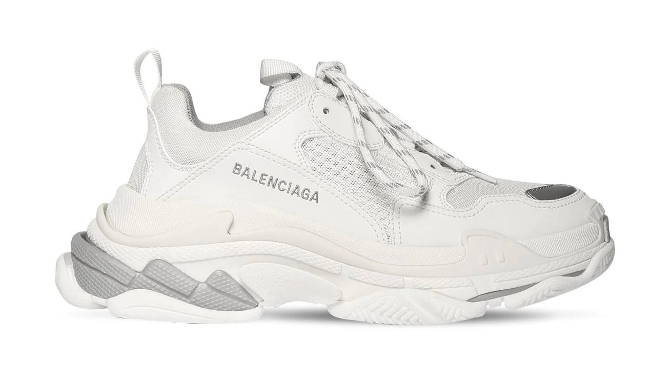 Balenciaga Triple S White Silver