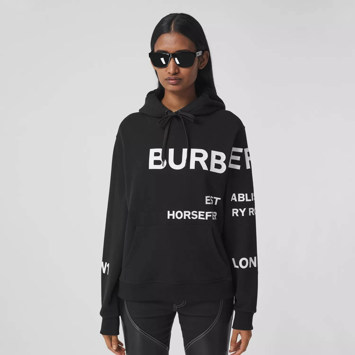 Burberry Horseferry Print Cotton Oversized Hoodie