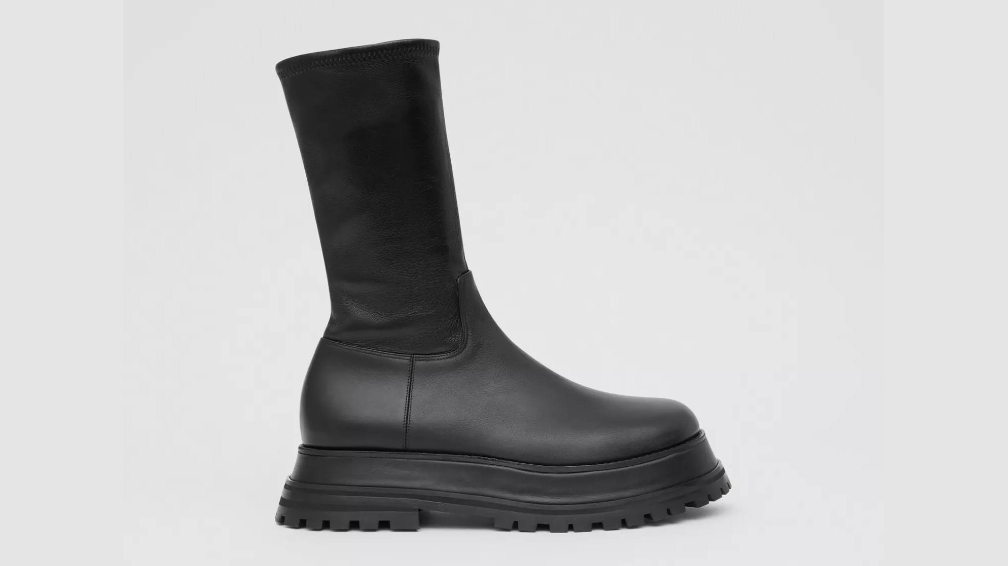 Burberry Leather and Lambskin Boots