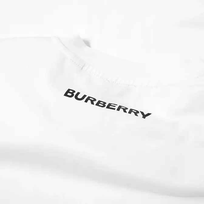 Burberry half Mega Check Archive Scarf T-Shirt White Detail 2