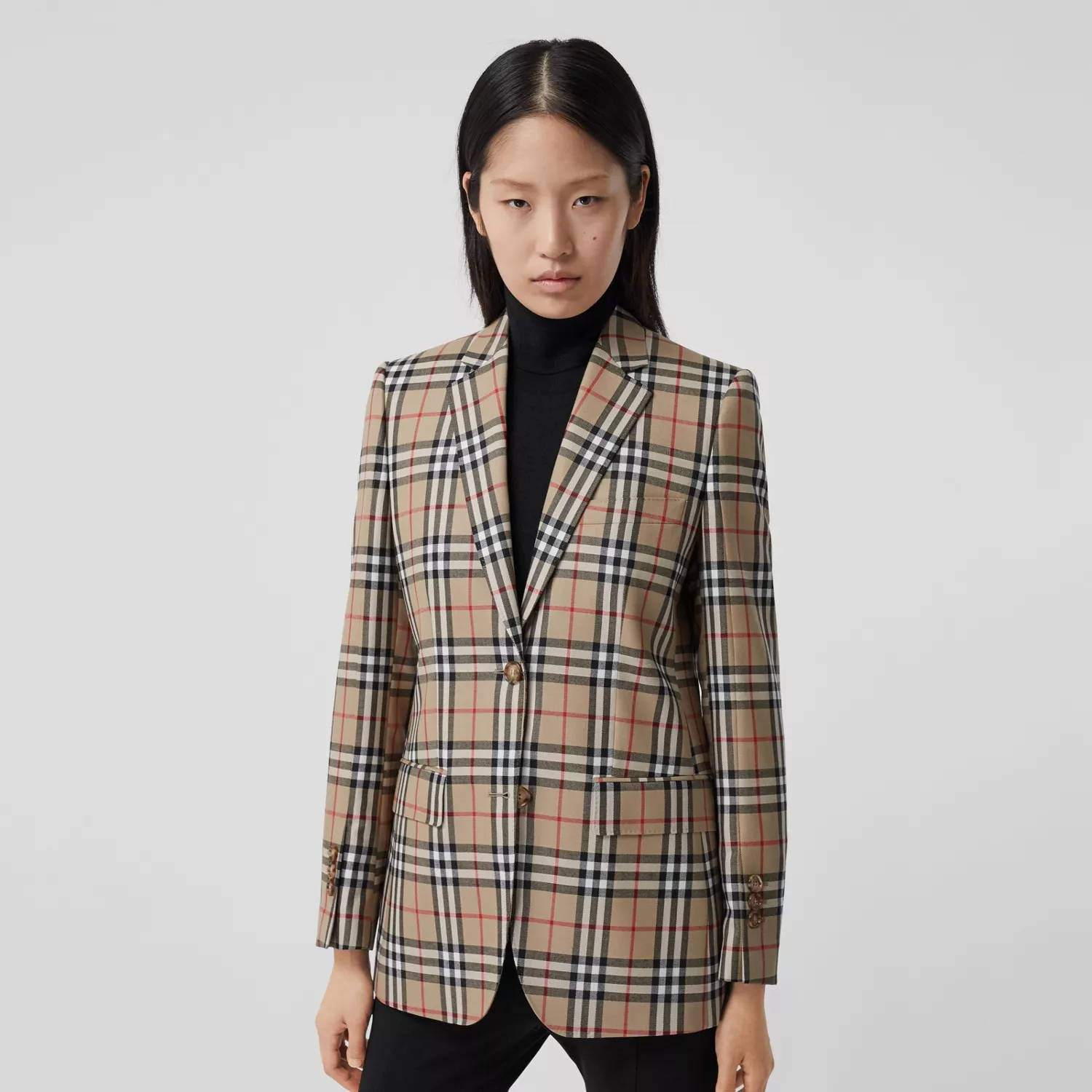 Burberry Vintage Check Wool Tailored Jacket