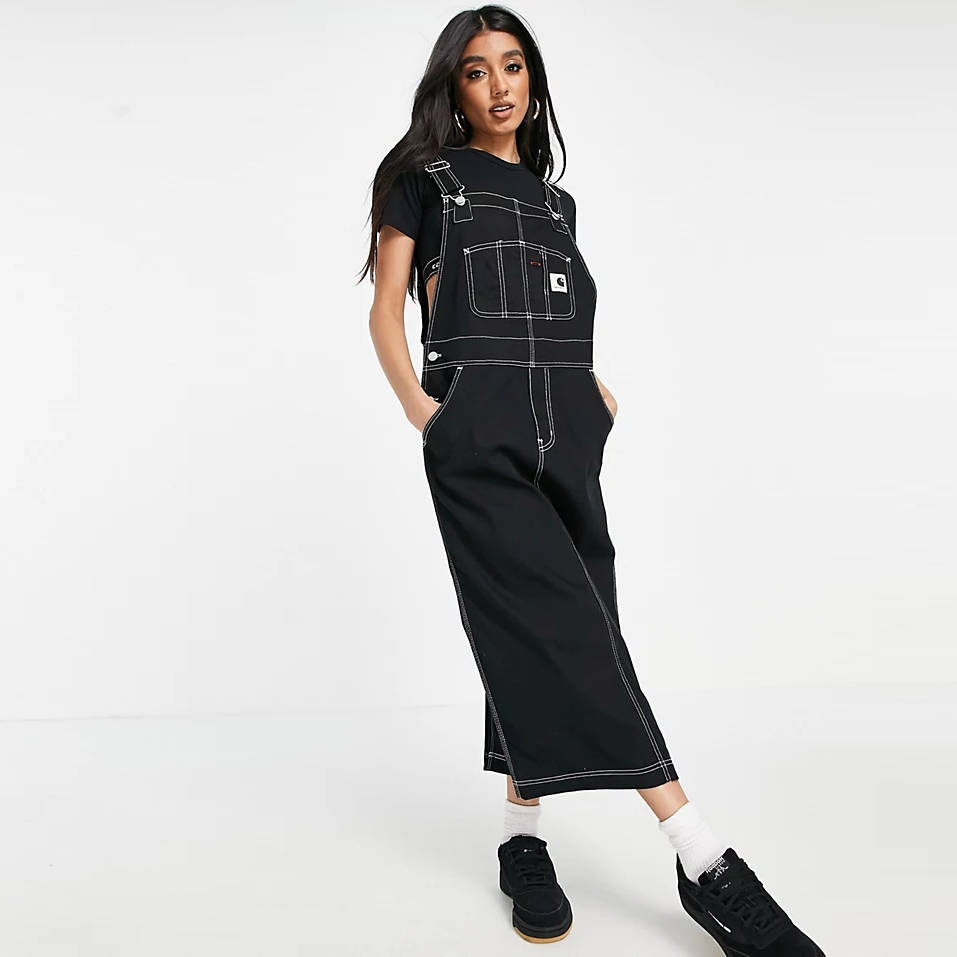 Carhartt WIP denim dungaree midi dress