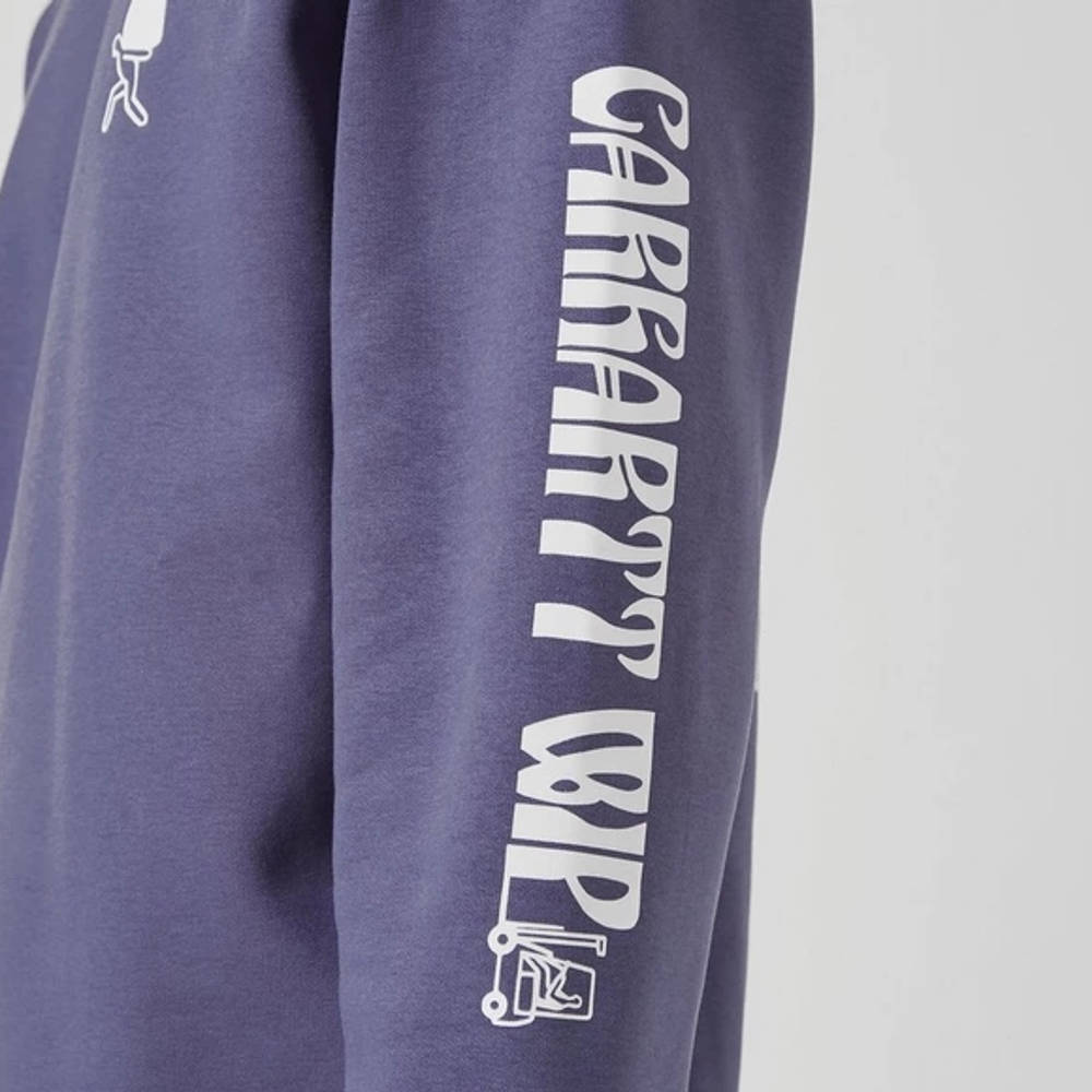 Carhartt WIP Removals Sweatshirt Purple Detail 3