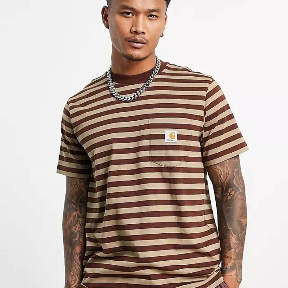 Carhartt WIP Scotty Stripe T-Shirt Brown