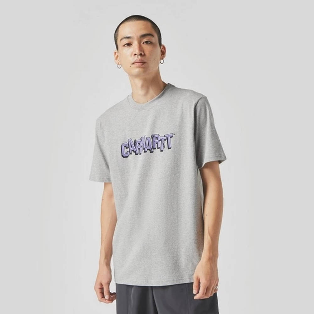 Carhartt WIP Shattered Script T-Shirt Grey