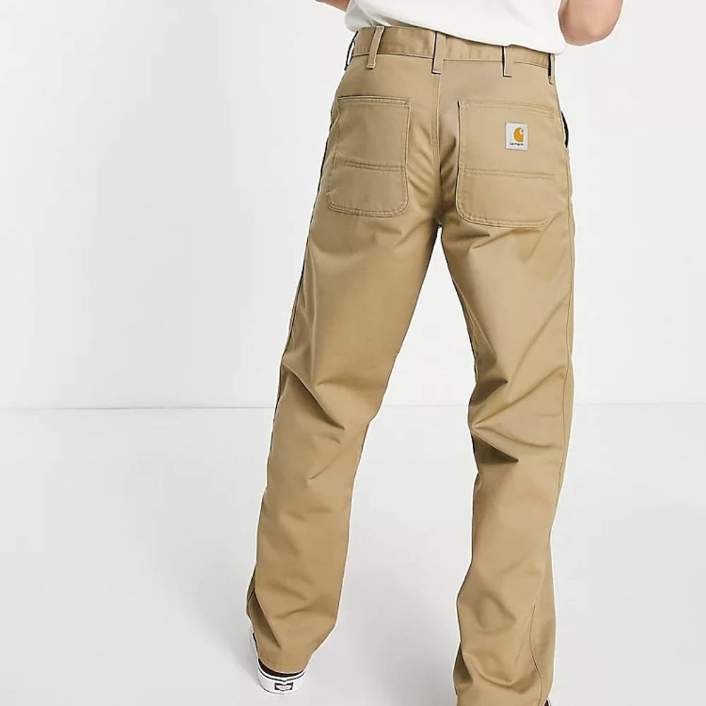 Carhartt WIP Simple Relaxed Straight Fit Trousers - Beige | The Sole